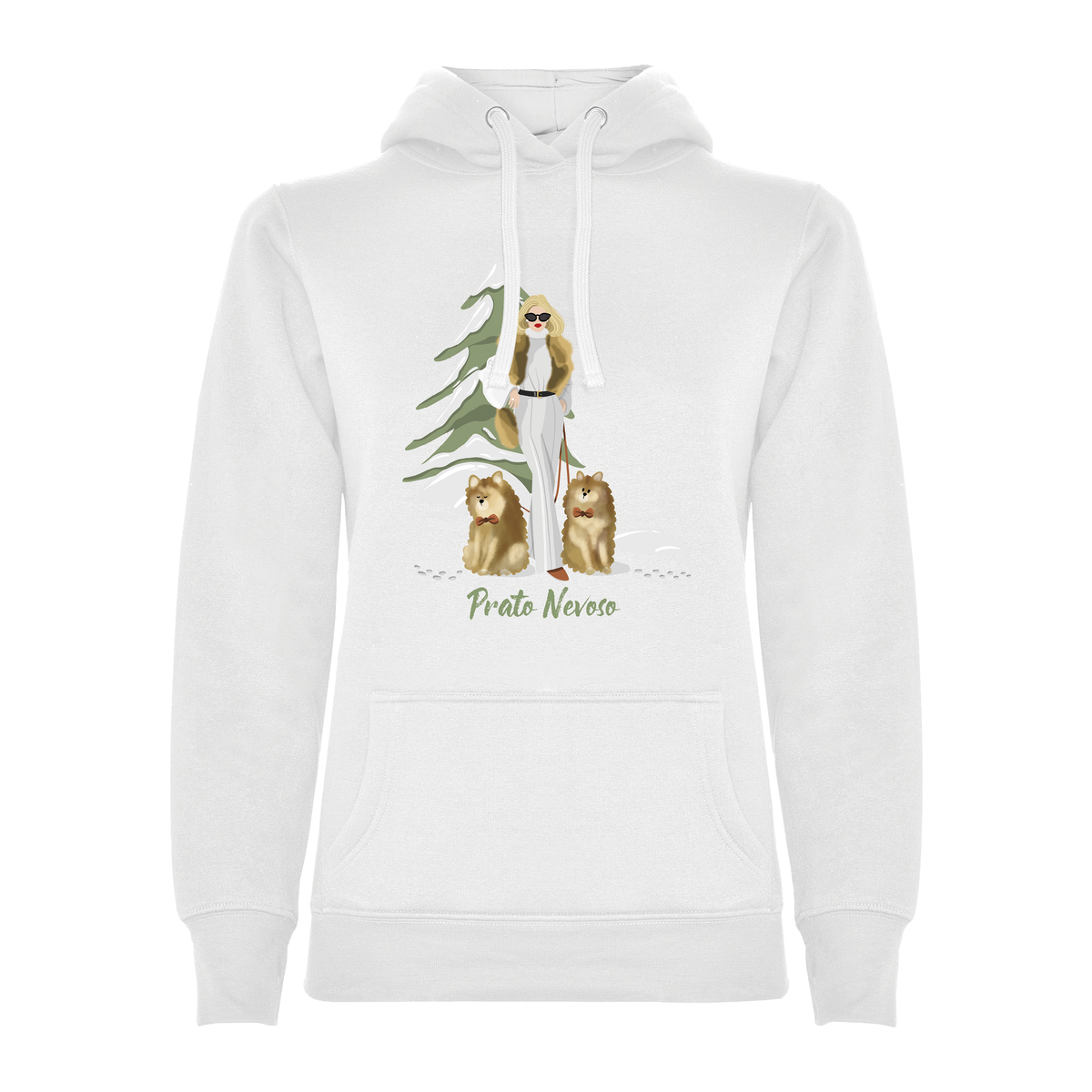 Felpa donna GGIRL-063-W-FE BIANCO