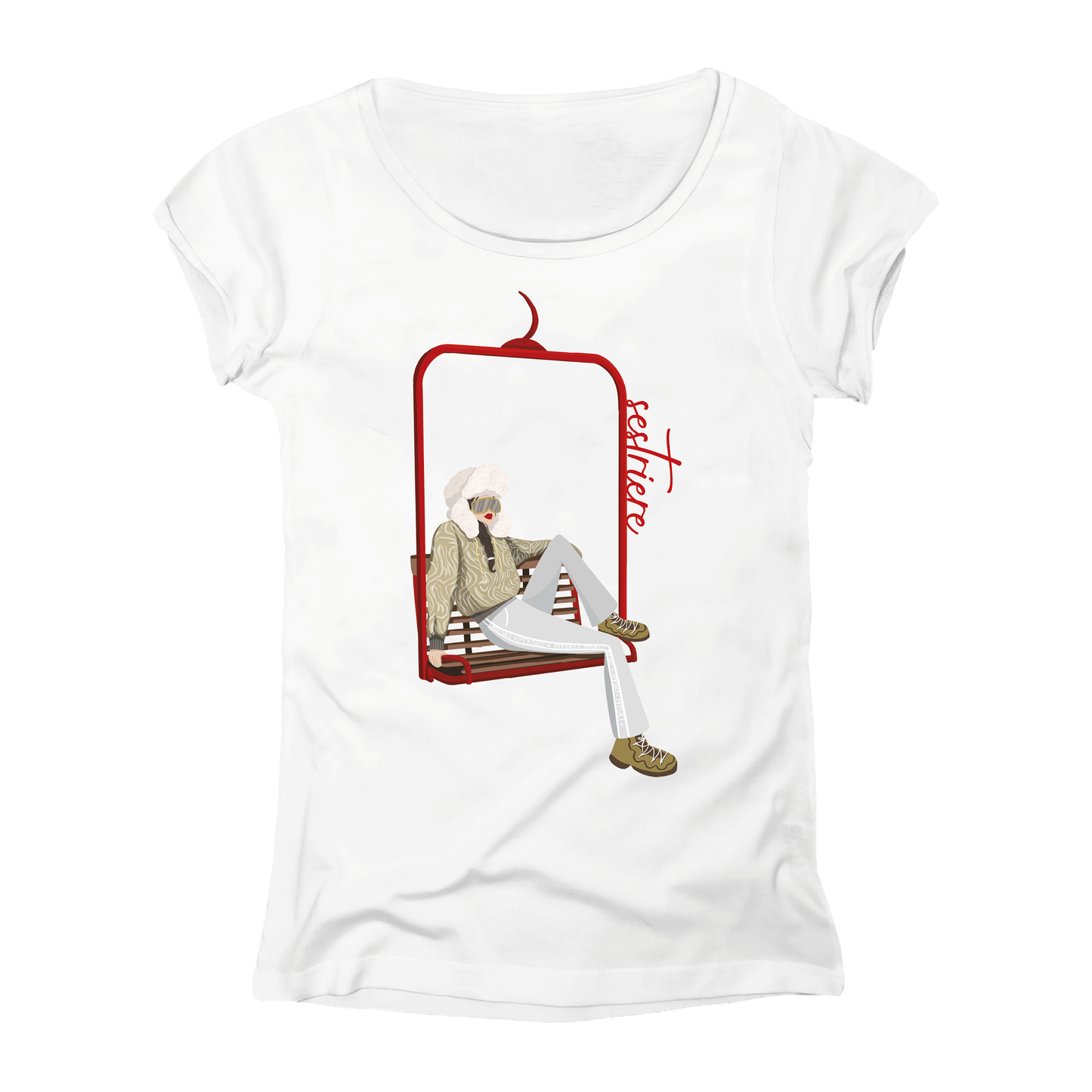 T-shirt donna GGIRL-064-W-BIANCO