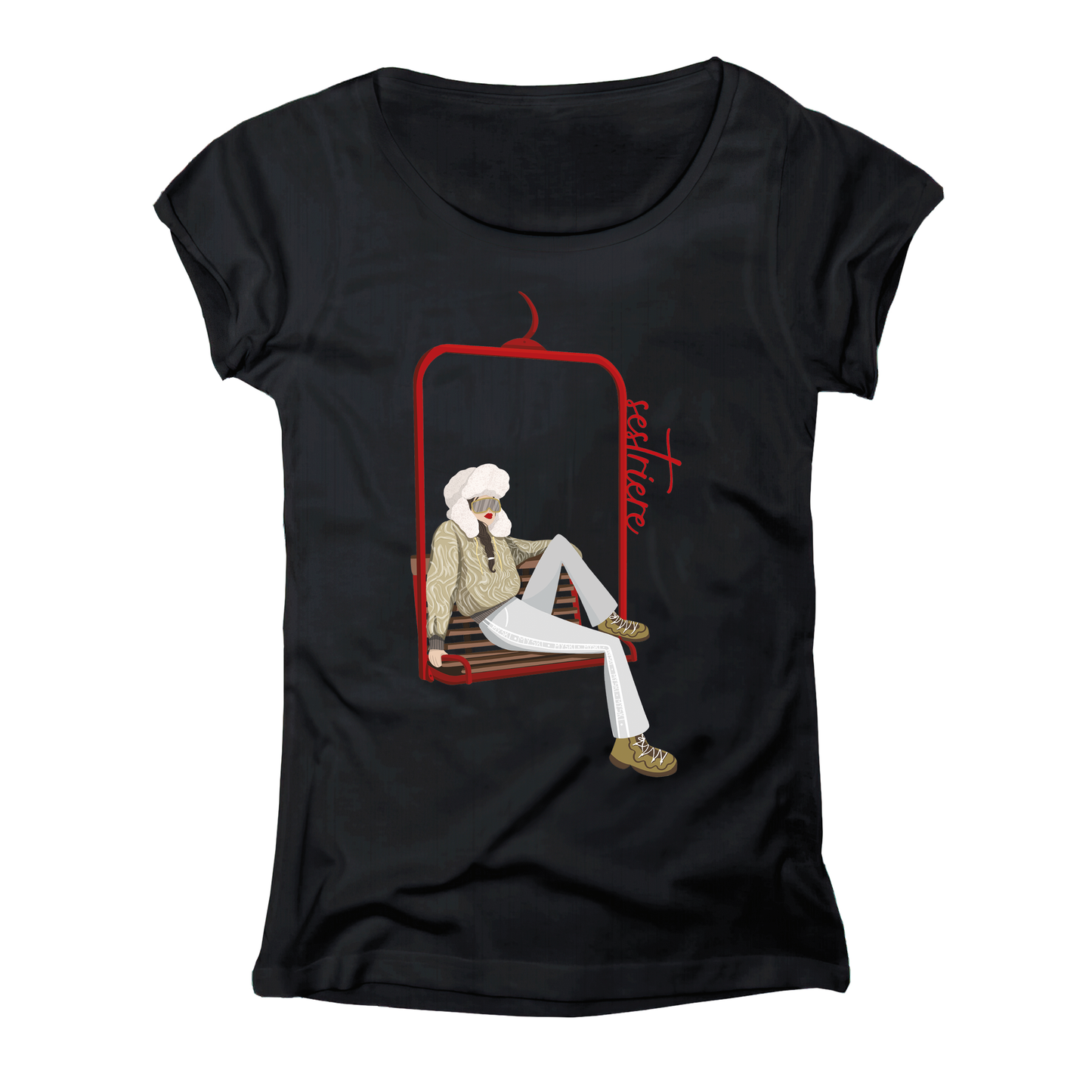 T-shirt donna GGIRL-064-W-NERO