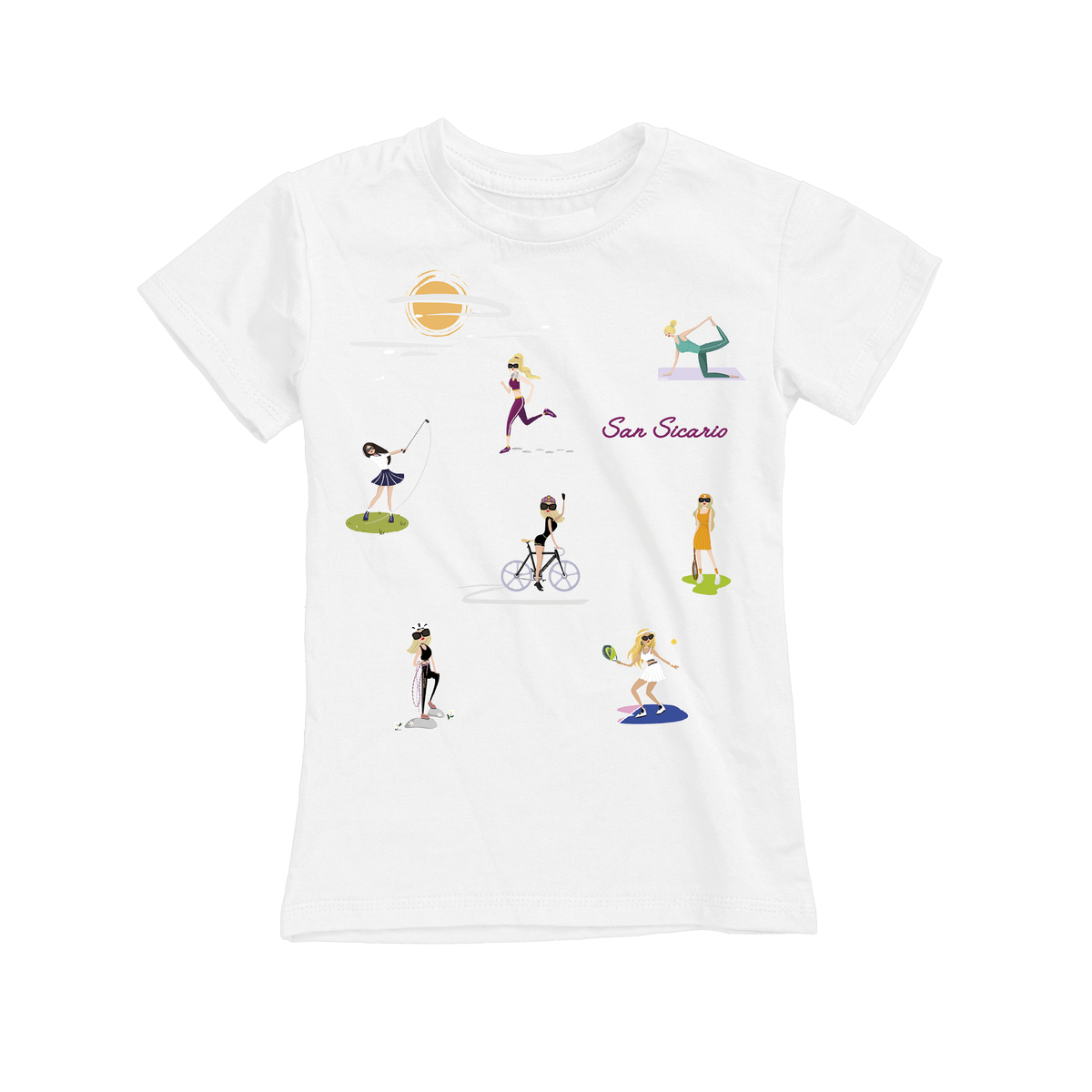 T-shirt bambina GGIRL-070-JF BIANCO