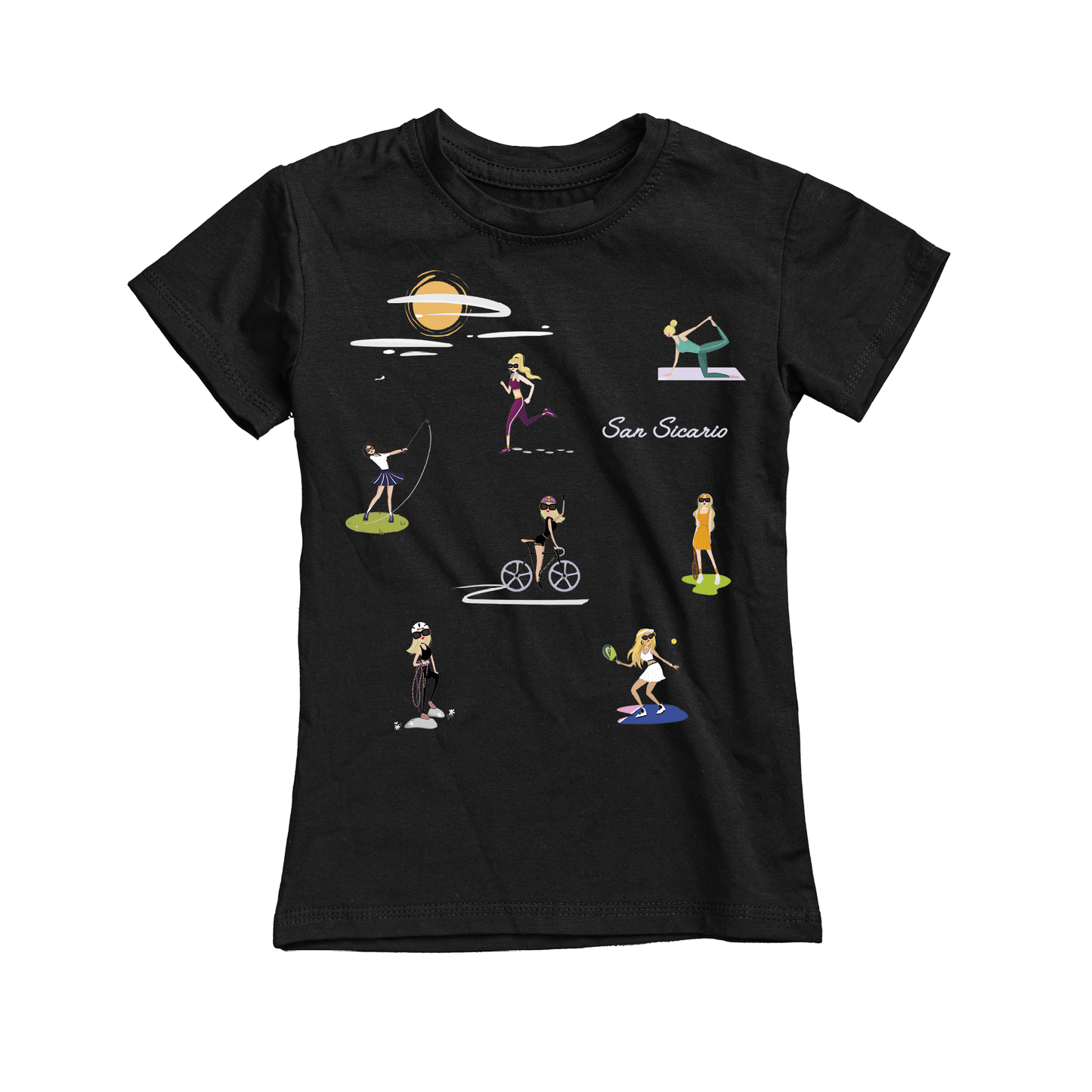 T-shirt bambina GGIRL-070-JF NERO