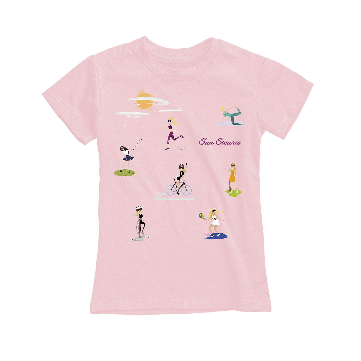T-shirt bambina GGIRL-070-JF ROSA
