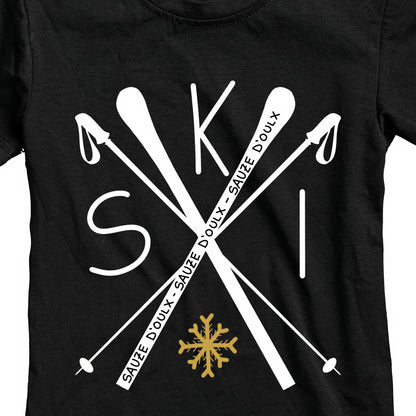 T-SHIRT JUNIOR LOGO-005-JF NERO