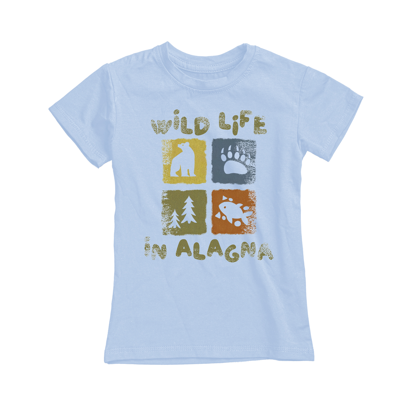 T-shirt bambino LOGO-015-JM AZZURRO