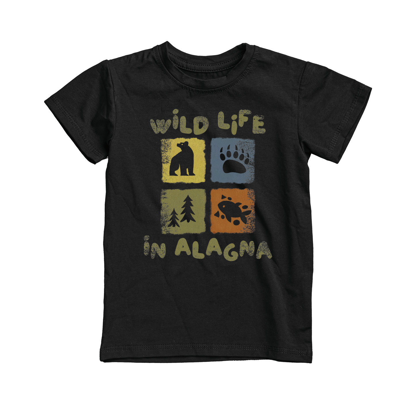 T-shirt bambino LOGO-015-JM NERO