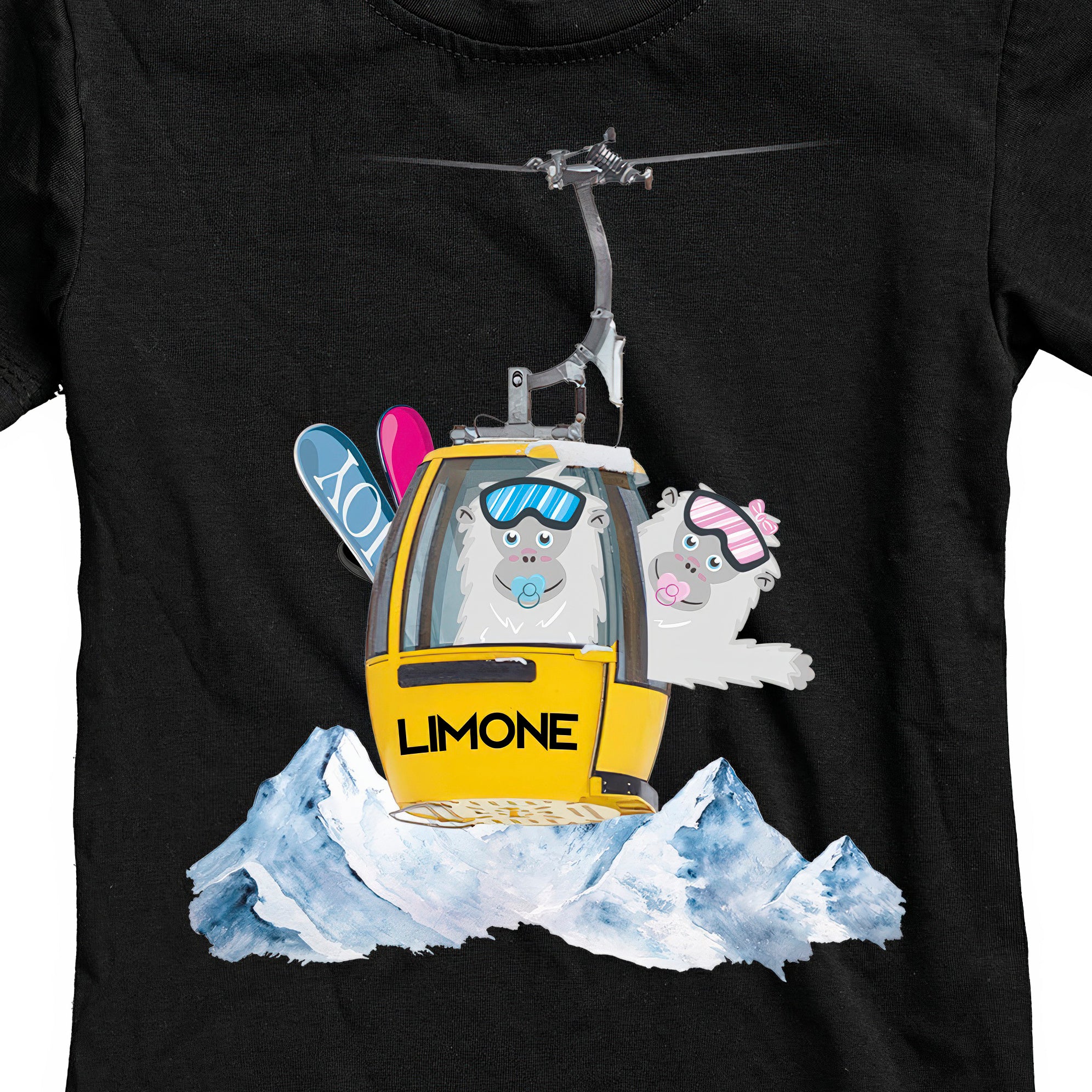 T-SHIRT JUNIOR LYET-CAB-002-JF NERO