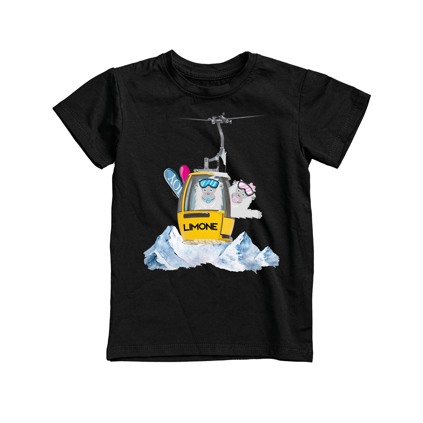 T-SHIRT JUNIOR LYET-CAB-002-JM NERO