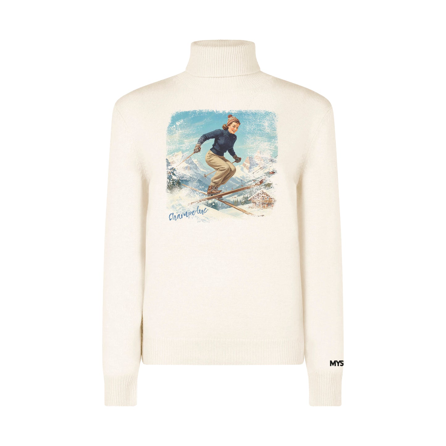 Maglione Dolcevita donna OLDPRINT-003-W-MAGL-PANNA
