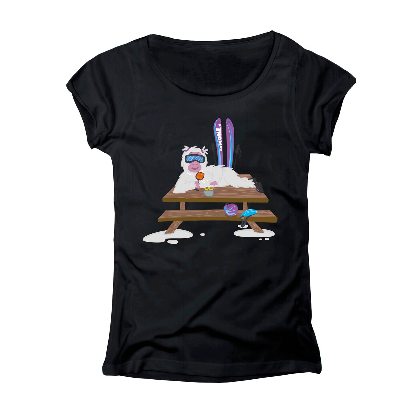 T-SHIRT DONNA YET2-101-W NERO