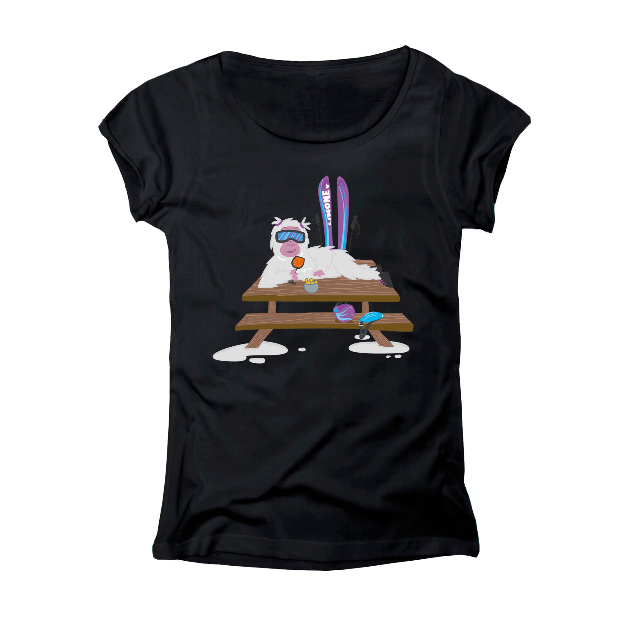 T-SHIRT DONNA YET2-101-W NERO